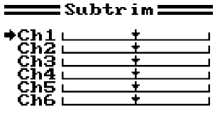 FS-i6 subtrim display